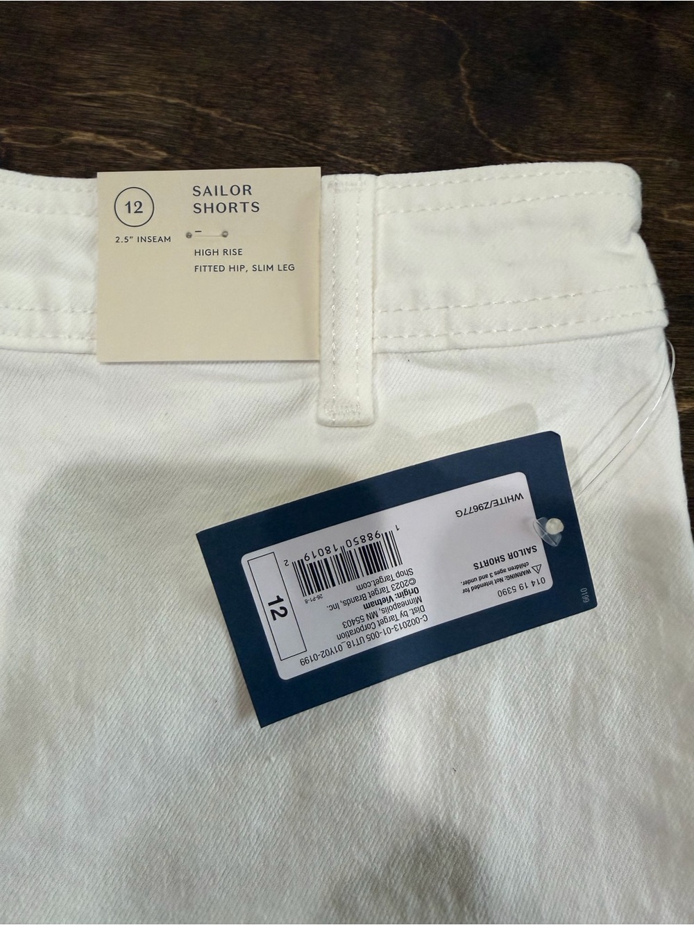 White Sailor Shorts - Picture 2 of 8